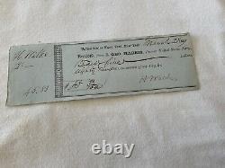530 CIVIL WAR HERO HENRY WALKE SGN CHECK Fort's Henry Donelson Pillow Vicksburg