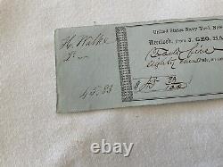 530 CIVIL WAR HERO HENRY WALKE SGN CHECK Fort's Henry Donelson Pillow Vicksburg