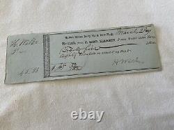 530 CIVIL WAR HERO HENRY WALKE SGN CHECK Fort's Henry Donelson Pillow Vicksburg