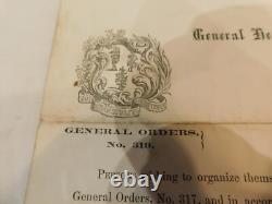 557 Connecticut Civil War for Troops 1861 Illustrated GENERAL ORDER Letterhead