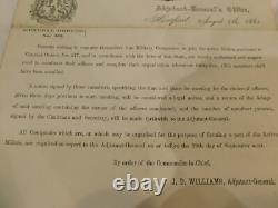 557 Connecticut Civil War for Troops 1861 Illustrated GENERAL ORDER Letterhead