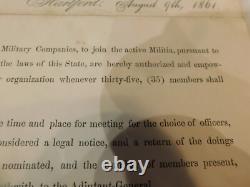 557 Connecticut Civil War for Troops 1861 Illustrated GENERAL ORDER Letterhead