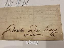 591 CIVIL War 1861 Drake De Kay Sgn Pass H Bush Owner And Slave Washington