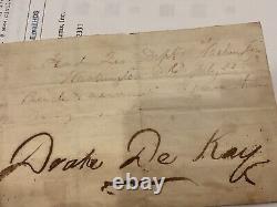 591 CIVIL War 1861 Drake De Kay Sgn Pass H Bush Owner And Slave Washington