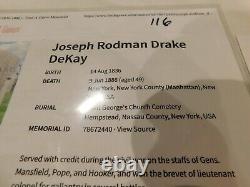 591 CIVIL War 1861 Drake De Kay Sgn Pass H Bush Owner And Slave Washington