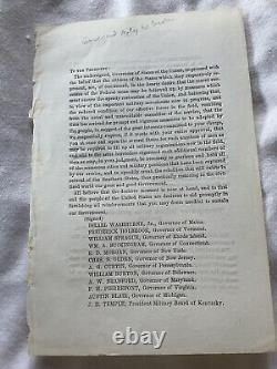 592 Civil War Union Governors Broadside Preserving the Union & Abraham Lincoln