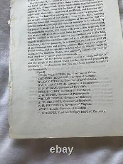 592 Civil War Union Governors Broadside Preserving the Union & Abraham Lincoln
