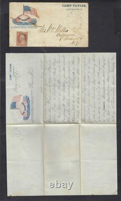 5-12-1861 Civil War Letter From Earliest Days of Camp Taylor, Cleveland Rare