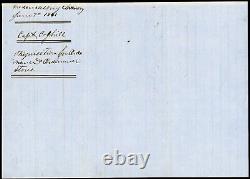 5/31/1861 Civil War Ammunition Requisition Document Fredericksburg VA Virginia