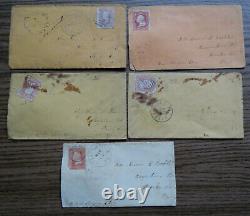 5 CIVIL War Covers Envelopes Royersford & Lower Providence Pa Postmarks