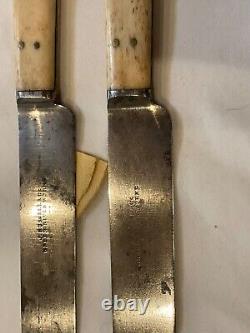 729 CIVIL War Russell Green River Set Of 4 Mess Forks & Knives Knives Stamped