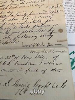 850 CIVIL War General Lovell Rosseau Signed Rations List 16 Illinois 1864 Dated