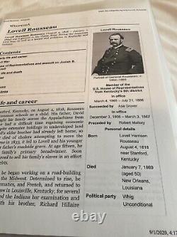 850 CIVIL War General Lovell Rosseau Signed Rations List 16 Illinois 1864 Dated