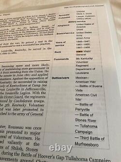 850 CIVIL War General Lovell Rosseau Signed Rations List 16 Illinois 1864 Dated