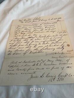 850 CIVIL War General Lovell Rosseau Signed Rations List 16 Illinois 1864 Dated