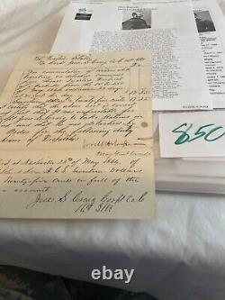 850 CIVIL War General Lovell Rosseau Signed Rations List 16 Illinois 1864 Dated