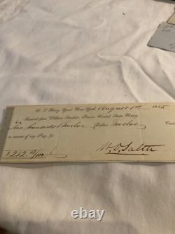 884 US NAVY ADMIRALS LOT OF 6 CIVIL WAR ADMIRALS CHECKS 1840 1850s. NICE GROUP