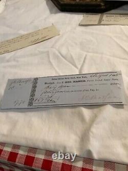 884 US NAVY ADMIRALS LOT OF 6 CIVIL WAR ADMIRALS CHECKS 1840 1850s. NICE GROUP