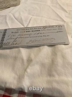884 US NAVY ADMIRALS LOT OF 6 CIVIL WAR ADMIRALS CHECKS 1840 1850s. NICE GROUP