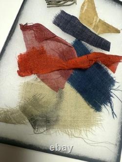 8.25 X 6.25 Display, Ex-auction CIVIL War Flag Fragments (fabrics + Cs Star)