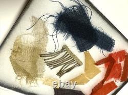 8.25 X 6.25 Display, Ex-auction CIVIL War Flag Pieces (fabric, Star, Fringe)