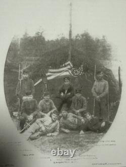 8.25 X 6.25 Display, Ex-auction CIVIL War Flag Pieces (fabric, Star, Fringe)