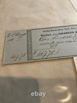 901 Usn CIVIL War Admiral Charles Boggs Signed Chk 1858 Mississippi River Hero