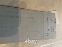 901 Usn CIVIL War Admiral Charles Boggs Signed Chk 1858 Mississippi River Hero