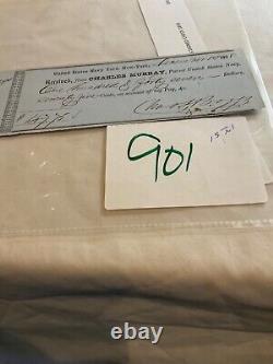 901 Usn CIVIL War Admiral Charles Boggs Signed Chk 1858 Mississippi River Hero