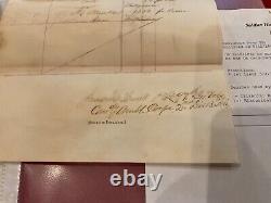940 CIVIL WAR MOBILE ALA UNION ARMY SUPPLIES INVOICE 1865 SGN HARRELL 97th ILL V