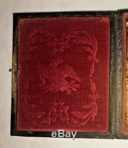 9th Plate Civil War Boy Soldier Ambrotype Image Eagle Case