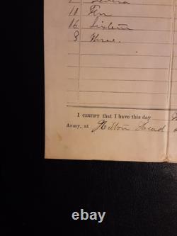 9th U. S. Colored Troops Civil War / 1864 Quartermaster Stores Document