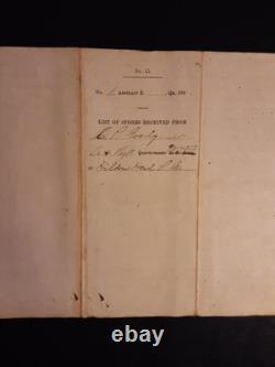 9th U. S. Colored Troops Civil War / 1864 Quartermaster Stores Document
