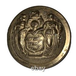 AMERICAN CIVIL WAR ERA, NEW JERSEY STATE SEAL BUTTON, 23mm, WATERBURY BUTTON CO