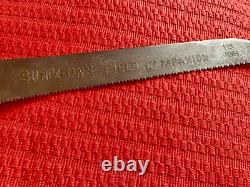 ANTIQUE 1861 CIVIL WAR KNIFE Surgeons AMPUTATION BONE & TISSUE SURGICAL MARKED