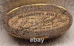 ANTIQUE BRANDRETH'S PILLS TIN BOX HISTORICAL PHARMACEUTICAL CIVIL WAR w CONTENTS