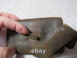 ANTIQUE CIVIL WAR ERA LEATHER WALLET 1800s M. L. SARGENT SUNAPEE NEW HAMPSHIRE