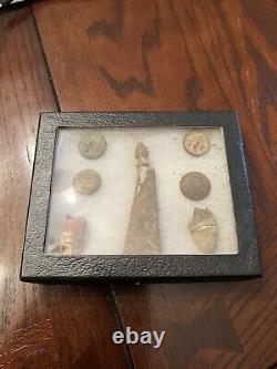 ANTIQUE CIVIL WAR RELICS, BULLETS and BUTTON casings 1862-1863