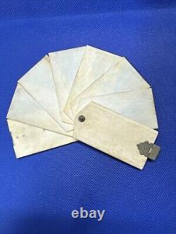 ARMY OFFICER'S Civil War era ANTIQUE Pocket Notebook NOTE PAD Fan Shaped Diary