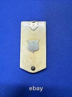 ARMY OFFICER'S Civil War era ANTIQUE Pocket Notebook NOTE PAD Fan Shaped Diary