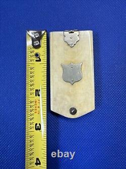 ARMY OFFICER'S Civil War era ANTIQUE Pocket Notebook NOTE PAD Fan Shaped Diary