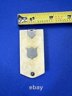 ARMY OFFICER'S Civil War era ANTIQUE Pocket Notebook NOTE PAD Fan Shaped Diary