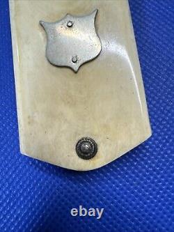ARMY OFFICER'S Civil War era ANTIQUE Pocket Notebook NOTE PAD Fan Shaped Diary