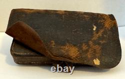 ATG. ORIG. U. S. CIVIL WAR LEATHER CARTRIDGE POUCH -MAKER J. T. SMITH w Initials