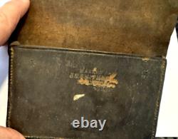 ATG. ORIG. U. S. CIVIL WAR LEATHER CARTRIDGE POUCH -MAKER J. T. SMITH w Initials