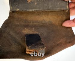 ATG. ORIG. U. S. CIVIL WAR LEATHER CARTRIDGE POUCH -MAKER J. T. SMITH w Initials