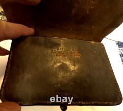 ATG. ORIG. U. S. CIVIL WAR LEATHER CARTRIDGE POUCH -MAKER J. T. SMITH w Initials