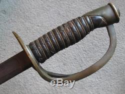 AUTHENTIC AMES MFG 1863 CIVIL WAR Model 1860 U. S. CAVALRY SWORD BATTLE-USED