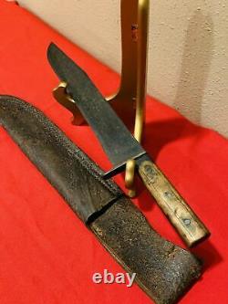 A Good & Super Rare Confederate Bowie Knife Cs Csa With Sheath Us CIVIL War