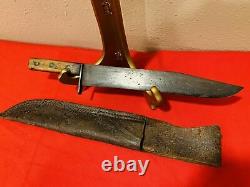 A Good & Super Rare Confederate Bowie Knife Cs Csa With Sheath Us CIVIL War